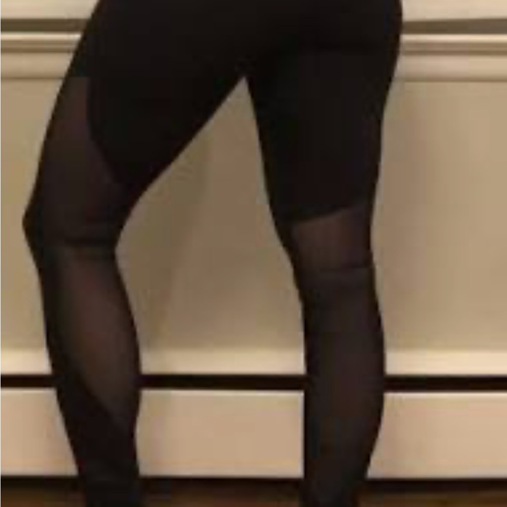 Lululemon sz 8 Black Mesh Leggings tights running yoga gym pilates crossfit - Picture 14 of 14